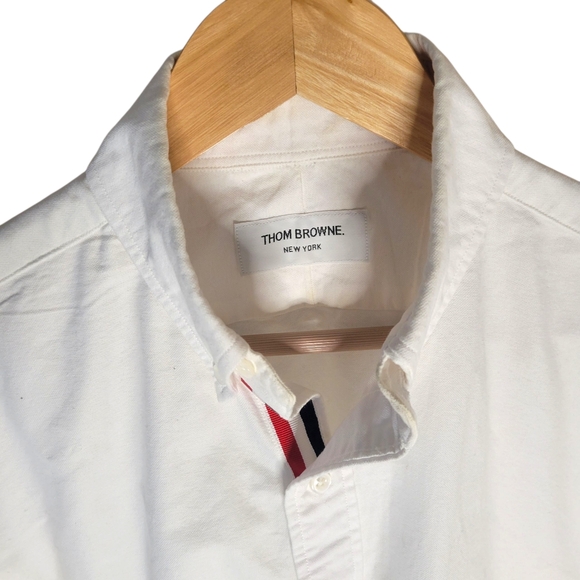 Thom Browne White Cotton Poplin Shirt Dress Size 3 - Picture 11 of 14